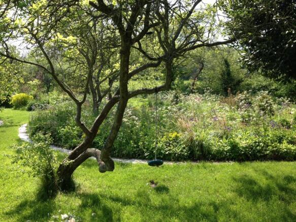 A large landscaped garden