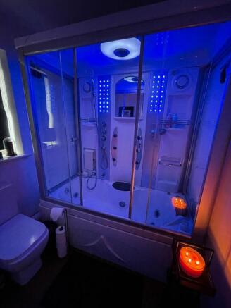 Shower lit up