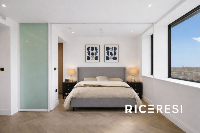 Virtually staged to show potential furniture layout