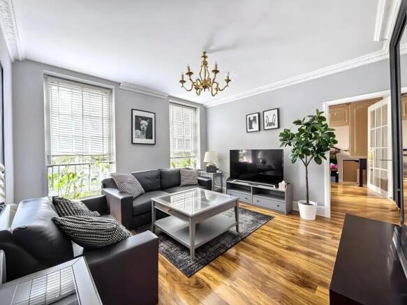 Bright and stylish social space with dual windo...