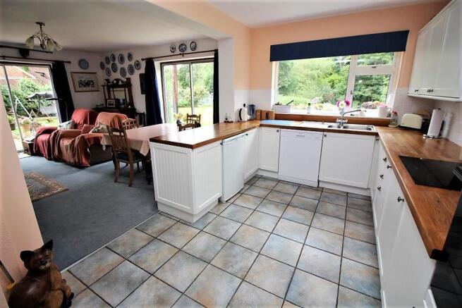 Kitchen opening to Family Room