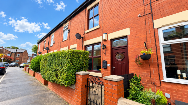 2-bed terraced on Osborne Road, Cale Green, £240,000