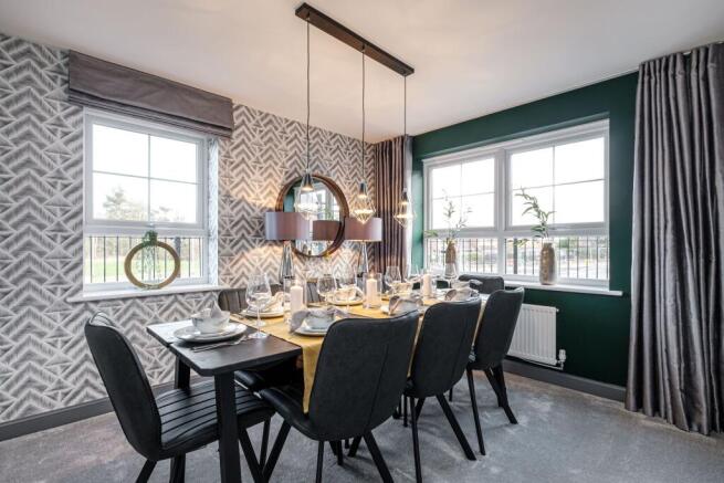 Interior shot of the dining room in our 4 bed Alnmouth