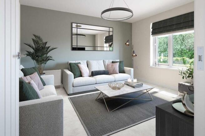 The lounge sits at the front of the property