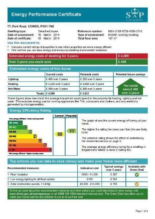 EPC report page 1
