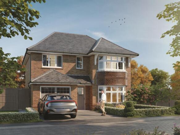 External CGI in brick of the Oxford Lifestyle, a 3 bedroom house