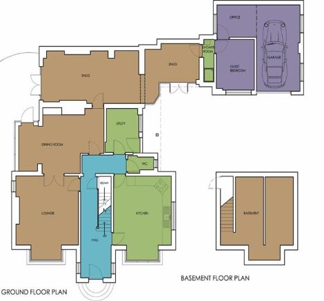 BASEMENT AND GROUND FLOOR PLAN