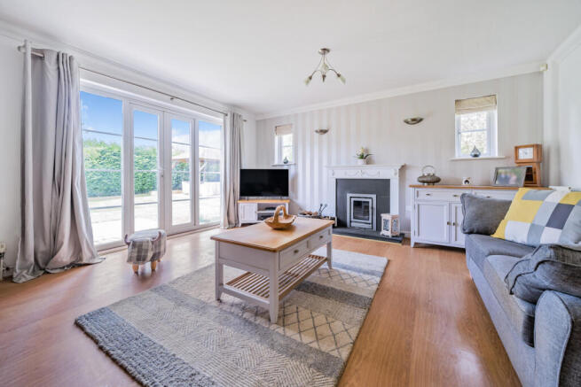 Living Room with wood burning stove