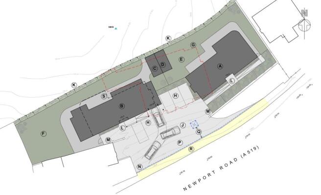 Site plan, plot one on the left
