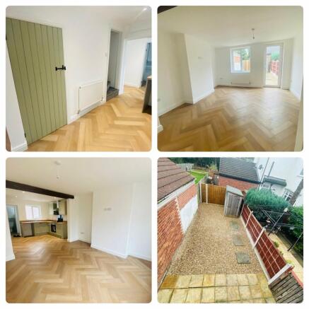 Kitchen through to the lounge
