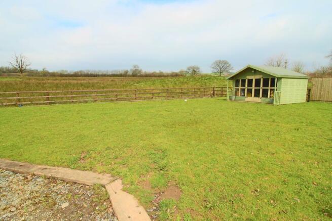 Rear garden and view over the farmland