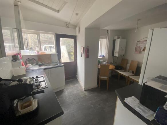 Bright kitchen with ample dining space...