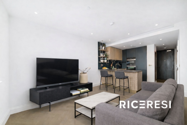Virtually staged to show potential furniture layout