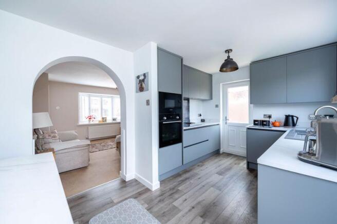 Breakfast kitchen open to sitting room
