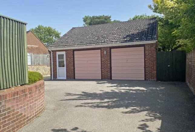 Large double garage