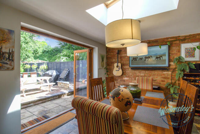 Bifolding doors, skylight & extension