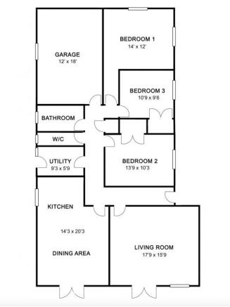Detached edge of village bungalow
