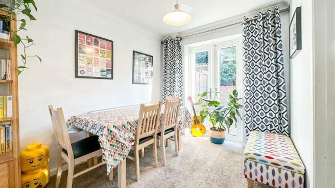 living room and dining room