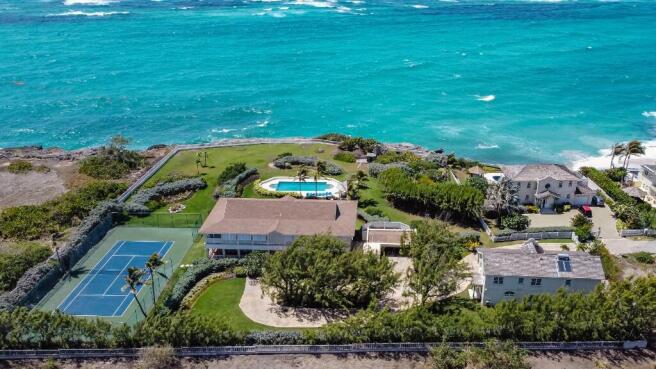 Aerial view to ocean