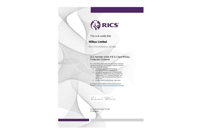 RICS Certificate