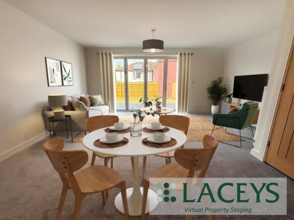 Living /Dining Room- virtually staged.