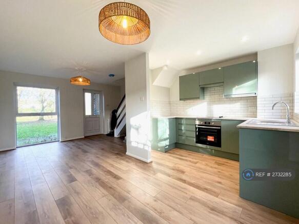 Open Plan Living Space With New Kitchen