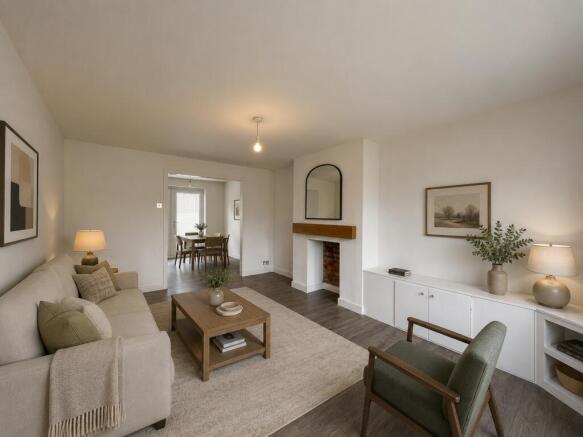 AI staged living room image