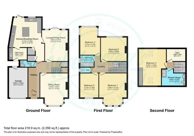Full floor plan with total measurements 