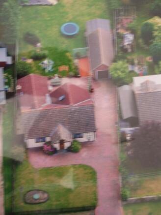 Aerial view prior to conservatory