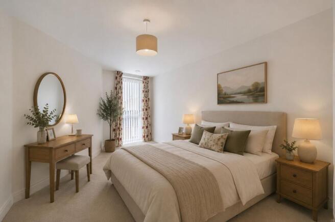 Double bedroom with CGI furniture