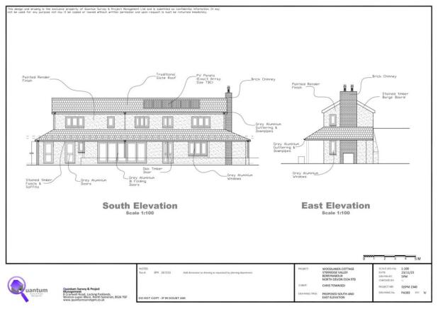 South & East Elevation Drawings