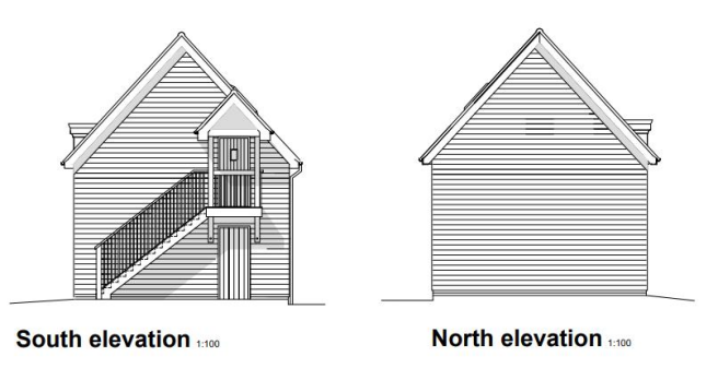South and North Elevations