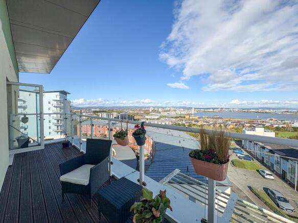 Incredible views over Cardiff Bay and Cardiff City