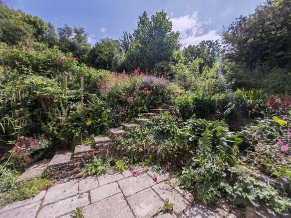 Steps up to top garden