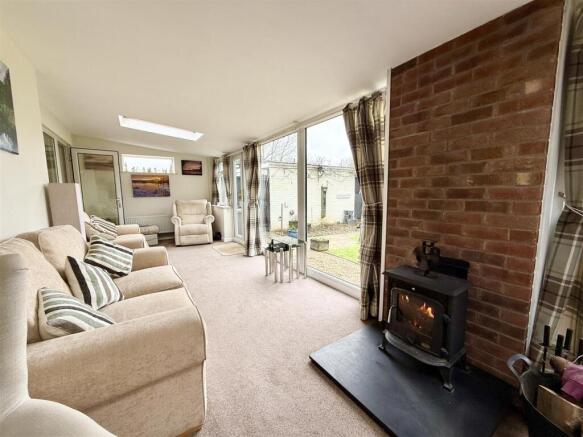 lounge with woodburner