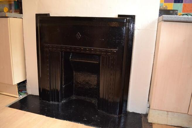 kitchen fireplace