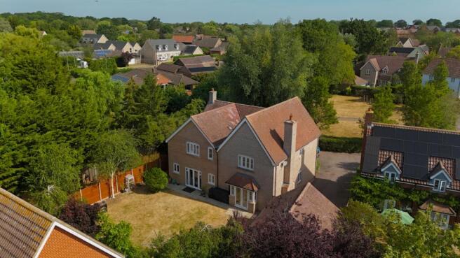 Aerial view of home
