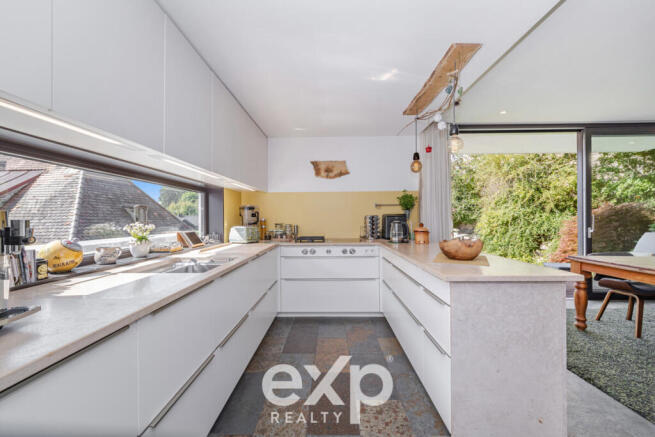 Open kitchen with pantry