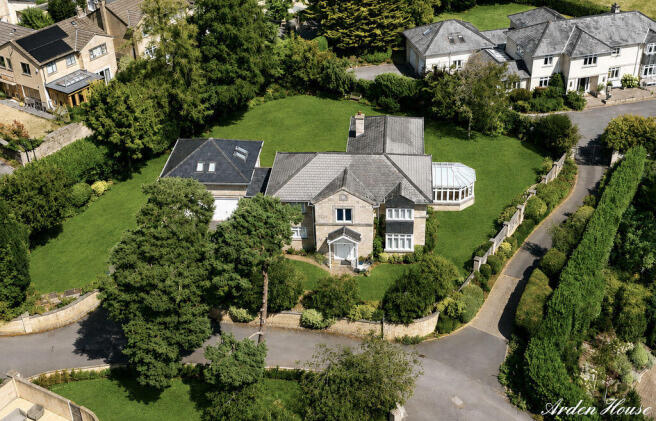 Aerial of house