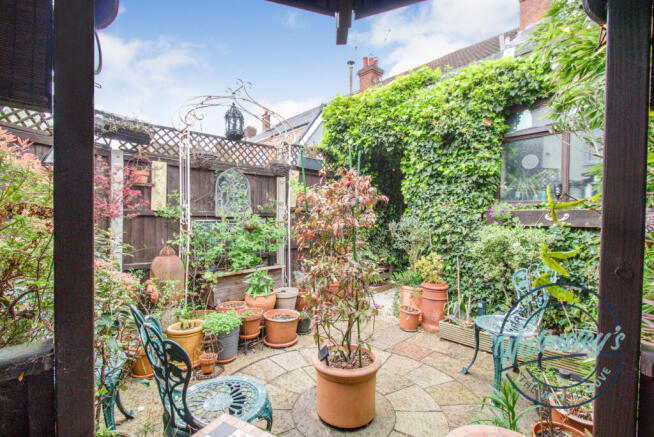 Rear gardens from summer house