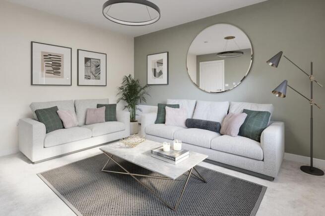 In the spacious and welcoming living room