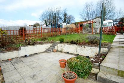 Rear Garden with Garage & Parking