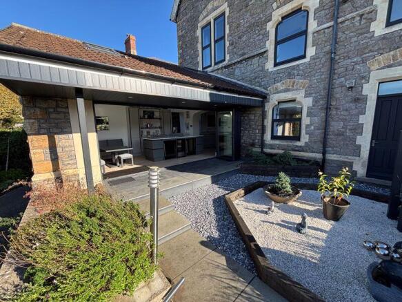 Bi-folding doors and garden