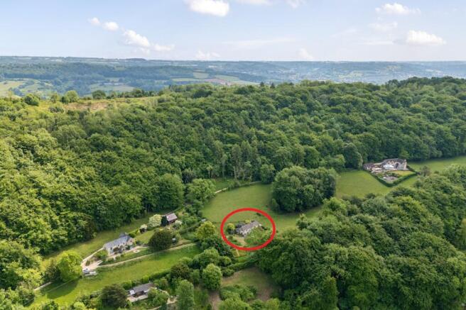 Elevated View Highlighting Cottage