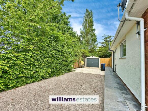 rear garage & drive