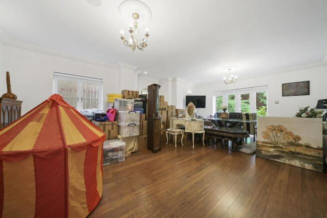 Bright, expansive living area with garden views...