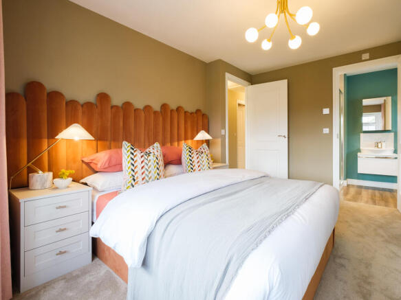 Main bedroom of the Stratford, a 4 bedroom house