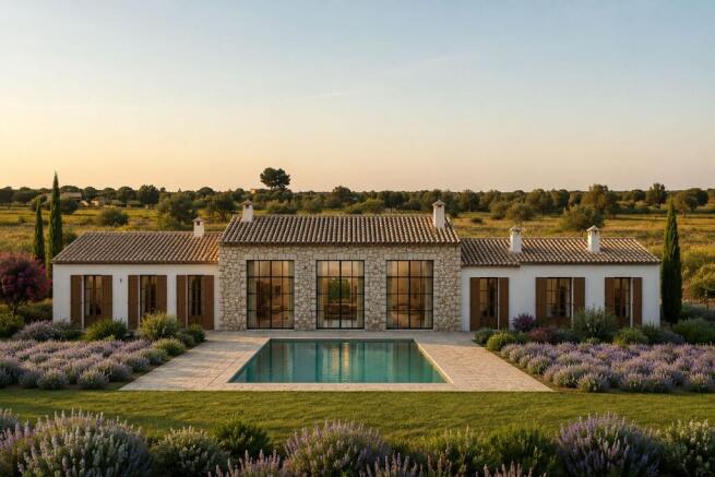 Idyllic plot with a new construction project