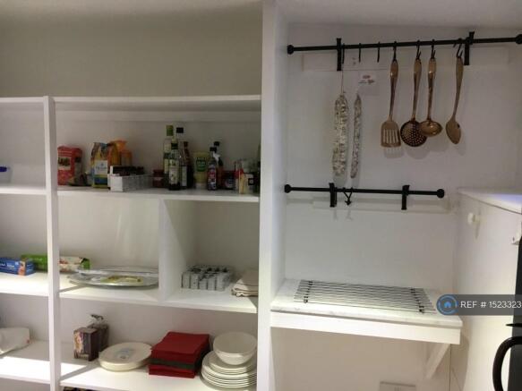 Walk In Pantry With Fridge Freezer Off Kitchen