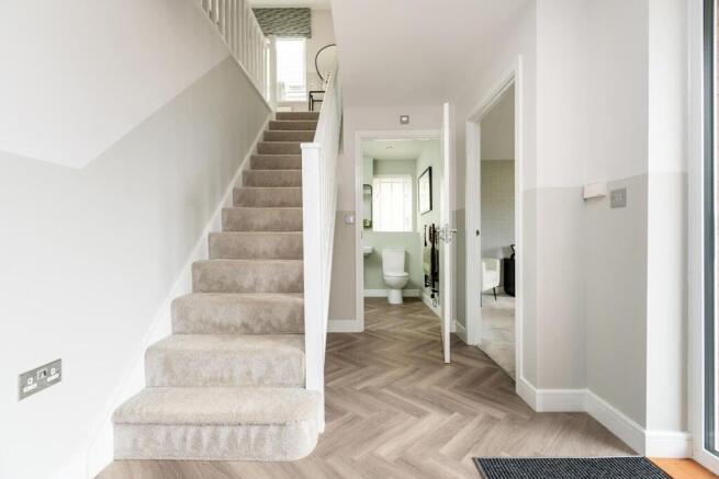 Enter the Hubham, light bouncing around this spacious hallway